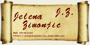 Jelena Zimonjić vizit kartica
